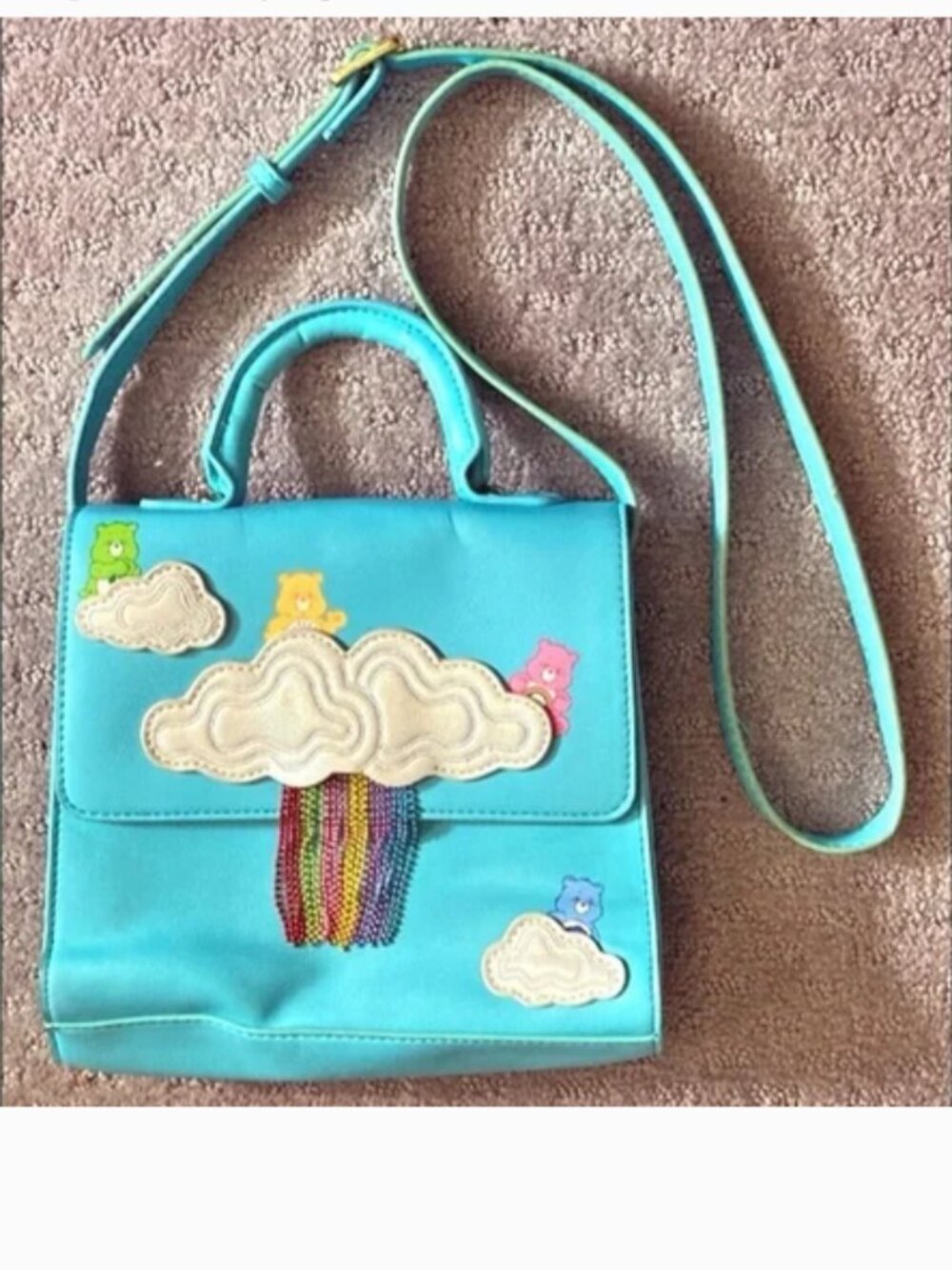 DANIELLE NICOLE Care Bears dream cloud satchel/purse.